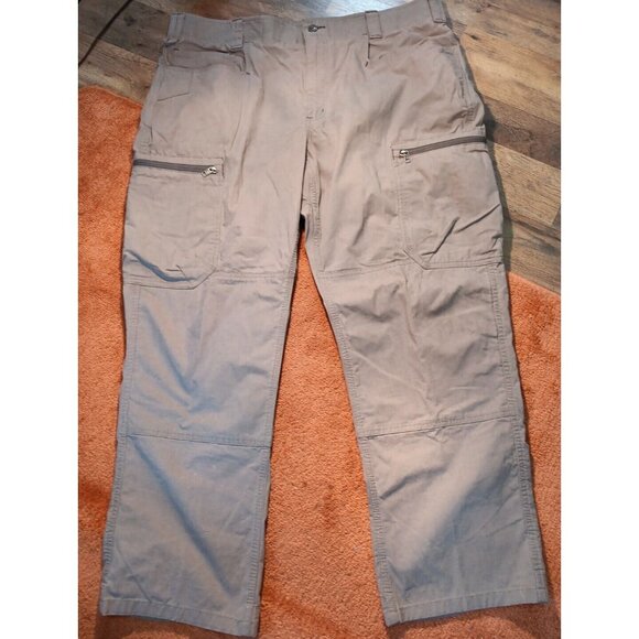 Alaskan Hardgear Pants Mens 40X 30Run Gray Cargo Canvas‎ Workwear Outdoors